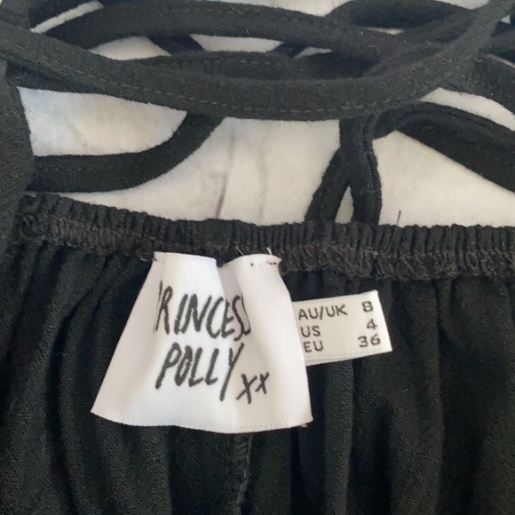 Princess Polly black strap tie dress SZ 4 - Picture 9 of 10